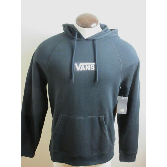 COPY - Vans Men's Versa Standard Water Resistant PO Hoodie Sweatshirt Black Whi… - Picture 1 of 5